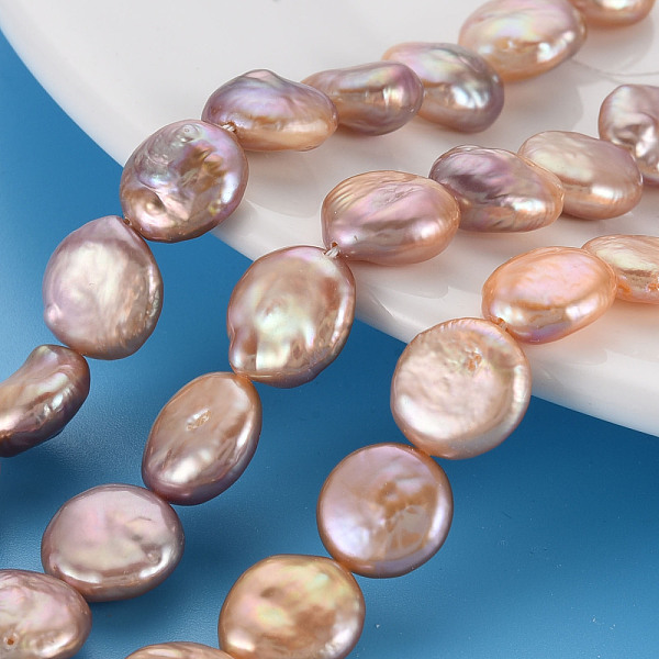 PandaHall Natural Keshi Pearl Beads Strands, Cultured Freshwater Pearl, Flat Round, PeachPuff, 11~12x3~7mm, Hole: 0.6mm, about..., Brown
PandaHall Natural Keshi Pearl Beads Strands, Cultured Freshwater Pearl, Flat Round, PeachPuff, 11~12x3~7mm, Hole: 0.6mm, about..., Brown
