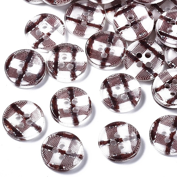 PandaHall Resin Buttons, 4-Hole, Flat Round with Tartan Pattern, Coconut Brown, 13x2.5mm, Hole: 1.6mm, about 1000pcs/bag Resin Flat Round
PandaHall Resin Buttons, 4-Hole, Flat Round with Tartan Pattern, Coconut Brown, 13x2.5mm, Hole: 1.6mm, about 1000pcs/bag Resin Flat Round