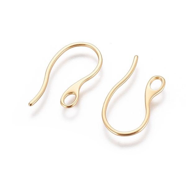 PandaHall 304 Stainless Steel Earring Hooks, with Horizontal Loop, Real 18K Gold Plated, 22.5x11.5x1mm, Hole: 2x3.5mm, 19 Gauge, Pin...
PandaHall 304 Stainless Steel Earring Hooks, with Horizontal Loop, Real 18K Gold Plated, 22.5x11.5x1mm, Hole: 2x3.5mm, 19 Gauge, Pin...