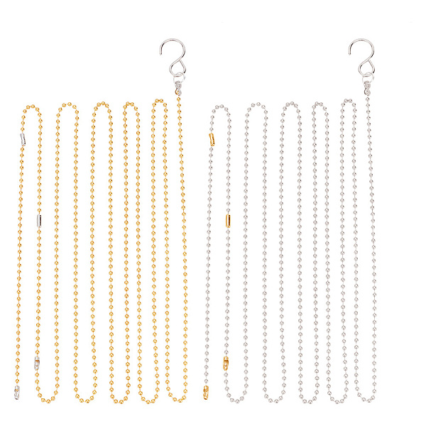 PandaHall Brass Volleyball Net Height Measurement Ball Chain, Platinum & Golden, 2500x3mm, 2 colors, 1pc/color, 2pcs/set Brass
PandaHall Brass Volleyball Net Height Measurement Ball Chain, Platinum & Golden, 2500x3mm, 2 colors, 1pc/color, 2pcs/set Brass