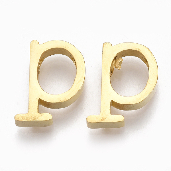 PandaHall 304 Stainless Steel Pendants, Golden, Letter, Letter.P, 12x9x3mm, Hole: 1.8mm 304 Stainless Steel Letter P
PandaHall 304 Stainless Steel Pendants, Golden, Letter, Letter.P, 12x9x3mm, Hole: 1.8mm 304 Stainless Steel Letter P