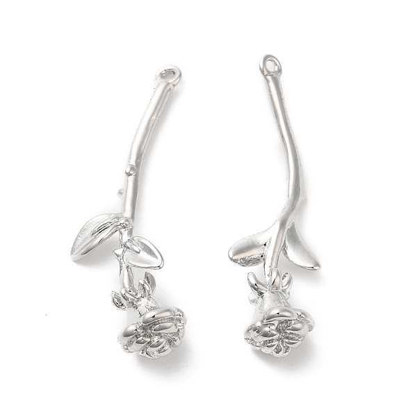 PandaHall Brass Pendants, Rose Charm, Real Platinum Plated, 29.5x9x6mm, Hole: 0.8mm Brass Flower
PandaHall Brass Pendants, Rose Charm, Real Platinum Plated, 29.5x9x6mm, Hole: 0.8mm Brass Flower