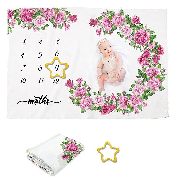 PandaHall arricraft 1 Pc Milestone Blanket, Polyester Rose Monthly Milestone Blanket Soft Plush Photo Prop Blanket for Nursery Decor...
PandaHall arricraft 1 Pc Milestone Blanket, Polyester Rose Monthly Milestone Blanket Soft Plush Photo Prop Blanket for Nursery Decor...