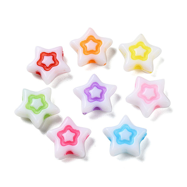 PandaHall Opaque Acrylic Beads, Craft Style, Star, Mixed Color, 11.5x11.5x4mm, Hole: 1.8mm, about 2000pcs/500g Acrylic Star Multicolor
PandaHall Opaque Acrylic Beads, Craft Style, Star, Mixed Color, 11.5x11.5x4mm, Hole: 1.8mm, about 2000pcs/500g Acrylic Star Multicolor