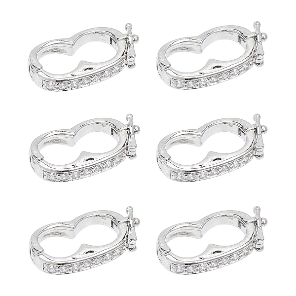 PandaHall CHGCRAFT 6Pcs Brass Peanut Enhancer Clasps, Twister Clasps, with Crystal Rhinestones, for Purse Making, Platinum, 19x10x3.5mm..., Clear
PandaHall CHGCRAFT 6Pcs Brass Peanut Enhancer Clasps, Twister Clasps, with Crystal Rhinestones, for Purse Making, Platinum, 19x10x3.5mm..., Clear