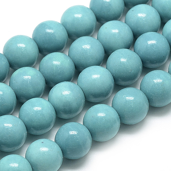 PandaHall Synthetic Ocean White Jade Beads Strands, Dyed, Round, Dark Turquoise, 6~7mm, Hole: 1mm, about 65pcs/strand, 16.3 inch Ocean White..., Cyan
PandaHall Synthetic Ocean White Jade Beads Strands, Dyed, Round, Dark Turquoise, 6~7mm, Hole: 1mm, about 65pcs/strand, 16.3 inch Ocean White..., Cyan
