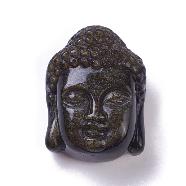 PandaHall Natural Golden Sheen Obsidian Pendants, Buddha Head, 33x24.5x15.5mm, Hole: 1.2mm Obsidian Human
PandaHall Natural Golden Sheen Obsidian Pendants, Buddha Head, 33x24.5x15.5mm, Hole: 1.2mm Obsidian Human