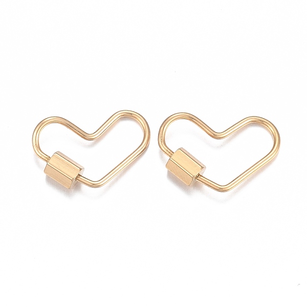 PandaHall 304 Stainless Steel Screw Carabiner Lock Charms, for Necklaces Making, Heart, Golden, 13x20x1mm, Screw: 5.2x4mm. 304 Stainless...
PandaHall 304 Stainless Steel Screw Carabiner Lock Charms, for Necklaces Making, Heart, Golden, 13x20x1mm, Screw: 5.2x4mm. 304 Stainless...