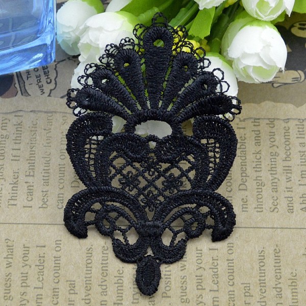 PandaHall Lace Embroidery Sewing Fiber, DIY Garment Accessories, Fleur De Lis, Black, 10.5~11x6cm Polyester Flower Black
PandaHall Lace Embroidery Sewing Fiber, DIY Garment Accessories, Fleur De Lis, Black, 10.5~11x6cm Polyester Flower Black