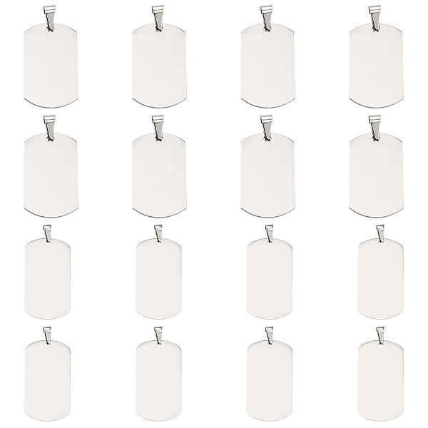 PandaHall Stainless Steel Pendants, Laser Cut, with Snap on Bails, Stamping Blank Tag, Rectangle, Stainless Steel Color, 36~50x22~28x1.8mm...
PandaHall Stainless Steel Pendants, Laser Cut, with Snap on Bails, Stamping Blank Tag, Rectangle, Stainless Steel Color, 36~50x22~28x1.8mm...