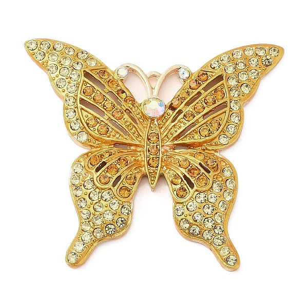 PandaHall Zinc Alloy Pendants, with Rhinestone, Butterfly, Sunflower, 45x49x4.5mm, Hole: 1.6mm Alloy+Rhinestone Yellow
PandaHall Zinc Alloy Pendants, with Rhinestone, Butterfly, Sunflower, 45x49x4.5mm, Hole: 1.6mm Alloy+Rhinestone Yellow