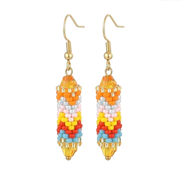 PandaHall Glass Seed Braided Column Dangle Earrings, Golden 304 Stainless Steel Jewelry for Women, Gold, 50mm, Pin: 0.7mm Glass Gold
PandaHall Glass Seed Braided Column Dangle Earrings, Golden 304 Stainless Steel Jewelry for Women, Gold, 50mm, Pin: 0.7mm Glass Gold