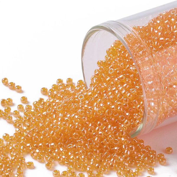 PandaHall TOHO Round Seed Beads, Japanese Seed Beads, (111) Transparent Luster Light Hyacinth, 15/0, 1.5mm, Hole: 0.7mm, about 3000pcs/10g..., Orange
PandaHall TOHO Round Seed Beads, Japanese Seed Beads, (111) Transparent Luster Light Hyacinth, 15/0, 1.5mm, Hole: 0.7mm, about 3000pcs/10g..., Orange