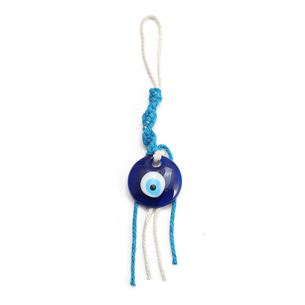 PandaHall Flat Round with Evil Eye Resin Pendant Decorations, Cotton Cord Braided Tassel Hanging Ornament, Prussian Blue, 197mm Resin Evil...
PandaHall Flat Round with Evil Eye Resin Pendant Decorations, Cotton Cord Braided Tassel Hanging Ornament, Prussian Blue, 197mm Resin Evil...