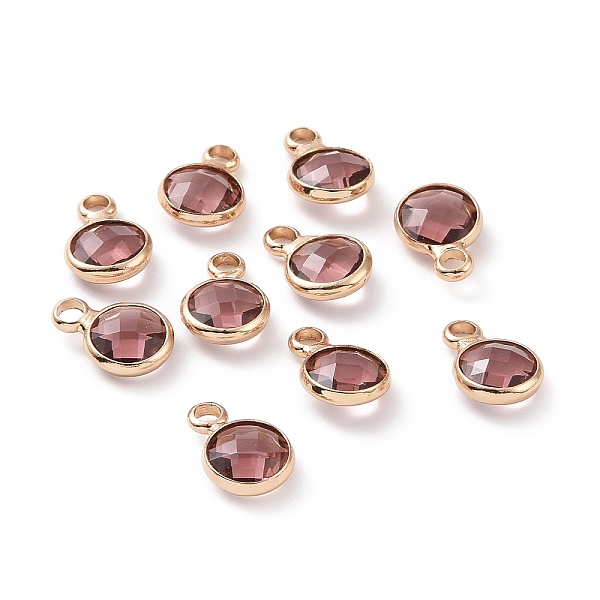 PandaHall Glass Flat Round Charm, with Golden Plated Brass Findings, Faceted, Pink, 9x6x3mm, Hole: 2mm Brass+Glass Flat Round Pink
PandaHall Glass Flat Round Charm, with Golden Plated Brass Findings, Faceted, Pink, 9x6x3mm, Hole: 2mm Brass+Glass Flat Round Pink