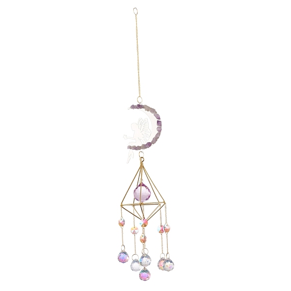 PandaHall Moon & Fairy Iron AB Color Chandelier Decor Hanging Prism Ornaments, with Faceted Glass Prism & Amethyst, for Home Window Lighting...
PandaHall Moon & Fairy Iron AB Color Chandelier Decor Hanging Prism Ornaments, with Faceted Glass Prism & Amethyst, for Home Window Lighting...