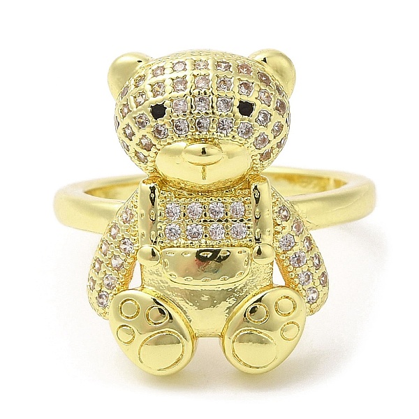 PandaHall Bear Cubic Zirconia Open Cuff Rings, Rack Plating Brass Rings for Women, Golden, Inner Diameter: 16.4mm Brass+Cubic Zirconia Bear
PandaHall Bear Cubic Zirconia Open Cuff Rings, Rack Plating Brass Rings for Women, Golden, Inner Diameter: 16.4mm Brass+Cubic Zirconia Bear