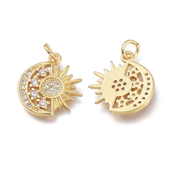 PandaHall Brass Micro Pave Clear Cubic Zirconia Pendants, with Jump Rings, Long-Lasting Plated, Moon & Sun, Real 18K Gold Plated...
PandaHall Brass Micro Pave Clear Cubic Zirconia Pendants, with Jump Rings, Long-Lasting Plated, Moon & Sun, Real 18K Gold Plated...