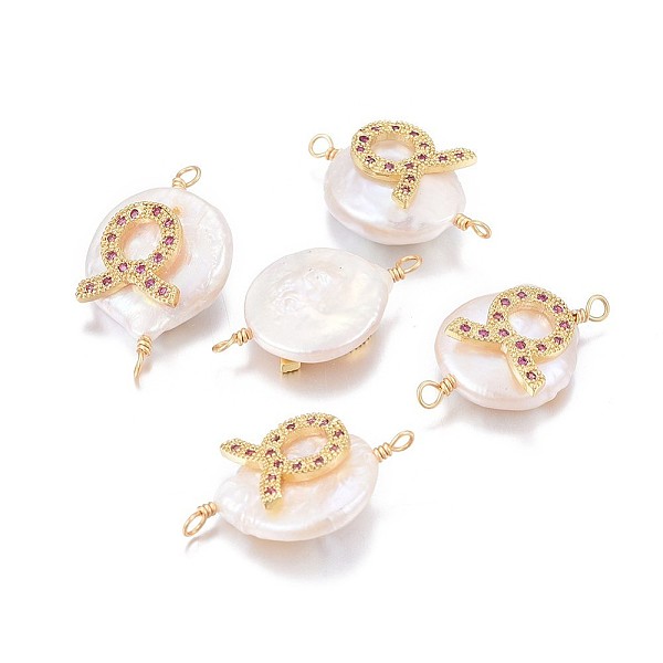 PandaHall Natural Pearl Links connectors, with Brass Micro Pave Cubic Zirconia Findings, Flat Round with Constellation, Golden, Fuchsia..., Pink
PandaHall Natural Pearl Links connectors, with Brass Micro Pave Cubic Zirconia Findings, Flat Round with Constellation, Golden, Fuchsia..., Pink