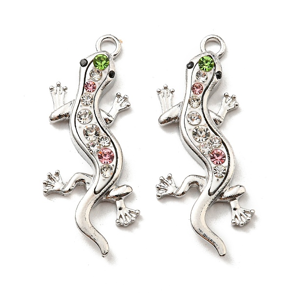 PandaHall Rack Plating Alloy with Glass Pendants, Lead Free & Cadmium Free, Gecko Charm, Platinum, 40x16.5x5mm, Hole: 2.3mm Alloy+Glass...
PandaHall Rack Plating Alloy with Glass Pendants, Lead Free & Cadmium Free, Gecko Charm, Platinum, 40x16.5x5mm, Hole: 2.3mm Alloy+Glass...
