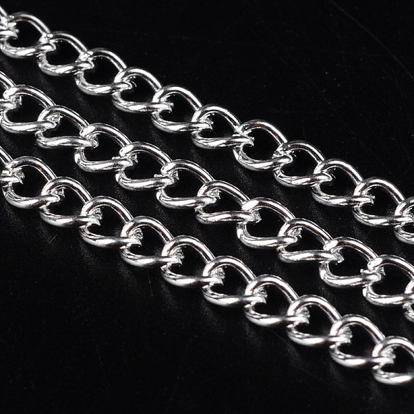 PandaHall Iron Side Twisted Chains, Unwelded, with Spool, Oval, Lead Free, Silver, 6x4x1mm Iron Silver
PandaHall Iron Side Twisted Chains, Unwelded, with Spool, Oval, Lead Free, Silver, 6x4x1mm Iron Silver
