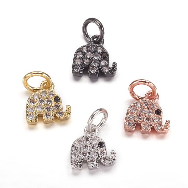 PandaHall Brass Micro Pave Cubic Zirconia Pendants, Elephant, Mixed Color, 8x7.5x2mm, Hole: 3mm Brass+Cubic Zirconia Elephant Clear
PandaHall Brass Micro Pave Cubic Zirconia Pendants, Elephant, Mixed Color, 8x7.5x2mm, Hole: 3mm Brass+Cubic Zirconia Elephant Clear