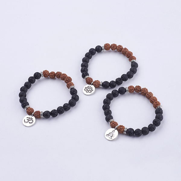 PandaHall Yoga Chakra Jewelry, Lava Rock Bodhi Wood Beads and Stretch Charm Bracelets, with Tibetan Style Alloy Findings, 50mm, about...
PandaHall Yoga Chakra Jewelry, Lava Rock Bodhi Wood Beads and Stretch Charm Bracelets, with Tibetan Style Alloy Findings, 50mm, about...