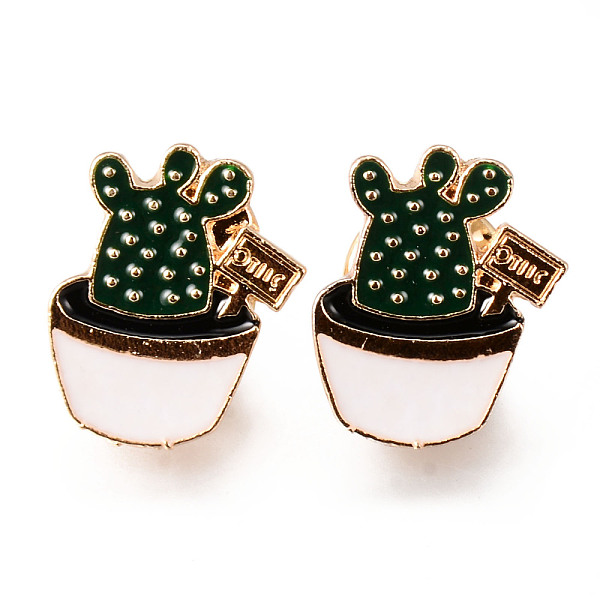 PandaHall Alloy Enamel Brooches, Enamel Pin, with Brass Butterfly Clutches, Cactus, Light Gold, Cadmium Free & Nickel Free & Lead Free, Dark...
PandaHall Alloy Enamel Brooches, Enamel Pin, with Brass Butterfly Clutches, Cactus, Light Gold, Cadmium Free & Nickel Free & Lead Free, Dark...
