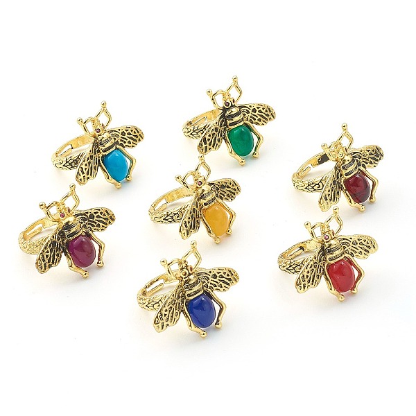 PandaHall Adjustable Brass Micro Pave Fuchsia Cubic Zirconia Finger Rings, with Glass, Bees, Antique Golden, Fuchsia, US Size 6 3/4(17.1mm)..., Multicolor
PandaHall Adjustable Brass Micro Pave Fuchsia Cubic Zirconia Finger Rings, with Glass, Bees, Antique Golden, Fuchsia, US Size 6 3/4(17.1mm)..., Multicolor