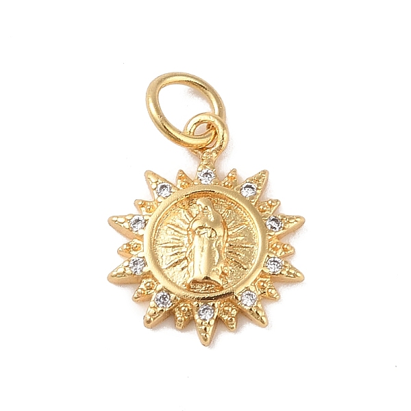 PandaHall Brass Micro Pave Clear Cubic Zirconia Charms, with Jump Ring, Real 18K Gold Plated, Sun, 14x11.5x2mm, Hole: 3mm Brass+Cubic...
PandaHall Brass Micro Pave Clear Cubic Zirconia Charms, with Jump Ring, Real 18K Gold Plated, Sun, 14x11.5x2mm, Hole: 3mm Brass+Cubic...