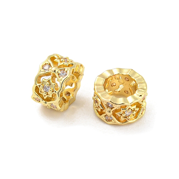 PandaHall Brass Micro Pave Cubic Zirconia European Beads, Large Hole Beads, Long-Lasting Plated, Lead Free & Cadmium Free, Column with Star..., Clear
PandaHall Brass Micro Pave Cubic Zirconia European Beads, Large Hole Beads, Long-Lasting Plated, Lead Free & Cadmium Free, Column with Star..., Clear