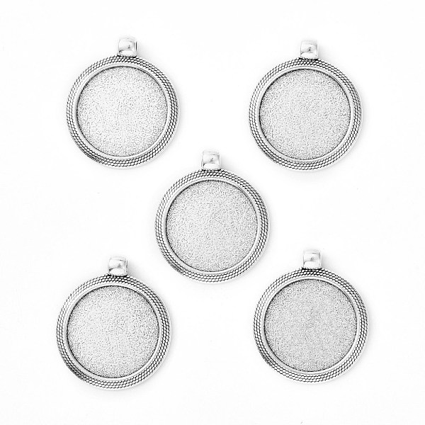 PandaHall Tibetan Style Alloy Pendant Cabochon Settings, Cadmium Free & Lead Free, Flat Round, Antique Silver, Tray: 25mm, 37x32x2mm, Hole...
PandaHall Tibetan Style Alloy Pendant Cabochon Settings, Cadmium Free & Lead Free, Flat Round, Antique Silver, Tray: 25mm, 37x32x2mm, Hole...
