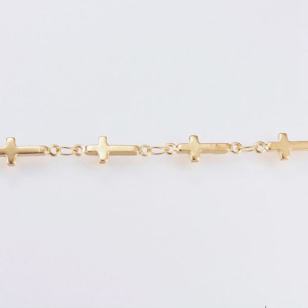 PandaHall 3.28 Feet Ion Plating(IP) Handmade 304 Stainless Steel Bar Link Chains, Soldered, Cross, Golden, 13x5x1.5mm 304 Stainless Steel
PandaHall 3.28 Feet Ion Plating(IP) Handmade 304 Stainless Steel Bar Link Chains, Soldered, Cross, Golden, 13x5x1.5mm 304 Stainless Steel