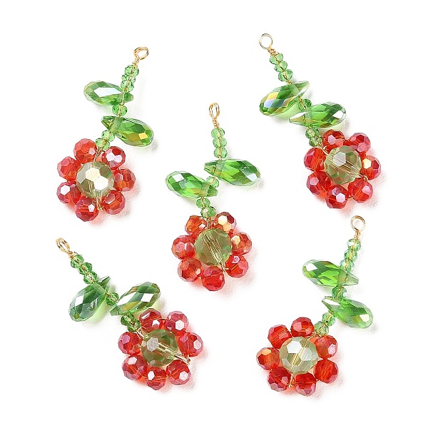 PandaHall Glass Beaded Pendants, with Copper Wire, Flower of Life Charms, Red, 30~32x13~14x5.5~6mm, Hole: 1.5~1.6mm Glass Flower of Life Red
PandaHall Glass Beaded Pendants, with Copper Wire, Flower of Life Charms, Red, 30~32x13~14x5.5~6mm, Hole: 1.5~1.6mm Glass Flower of Life Red