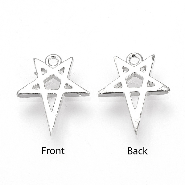 PandaHall Brass Charms, Star, Nickel Free, Real Platinum Plated, 12x10x1mm, Hole: 1mm Brass Star
PandaHall Brass Charms, Star, Nickel Free, Real Platinum Plated, 12x10x1mm, Hole: 1mm Brass Star