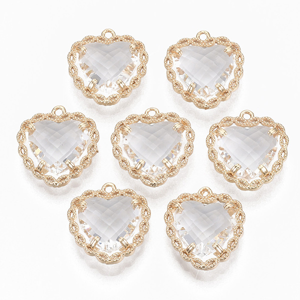 PandaHall Glass Pendants, with Brass Open Back Settings, Faceted, Heart, Light Gold, Clear, 18x16~17x5.5mm, Hole: 1.2mm Brass+Glass Heart...
PandaHall Glass Pendants, with Brass Open Back Settings, Faceted, Heart, Light Gold, Clear, 18x16~17x5.5mm, Hole: 1.2mm Brass+Glass Heart...