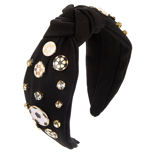 PandaHall Football Alloy Enamel and Rhinestone Hair Bands, Wide Twist Knot Cloth Hair Accessories for Women Girl, Black, 145x125x30mm Cloth...
PandaHall Football Alloy Enamel and Rhinestone Hair Bands, Wide Twist Knot Cloth Hair Accessories for Women Girl, Black, 145x125x30mm Cloth...