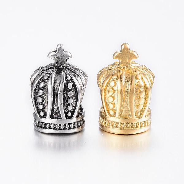 PandaHall 304 Stainless Steel European Beads, Large Hole Beads, Crown, Mixed Color, 14x10mm, Hole: 5mm 304 Stainless Steel Crown
PandaHall 304 Stainless Steel European Beads, Large Hole Beads, Crown, Mixed Color, 14x10mm, Hole: 5mm 304 Stainless Steel Crown