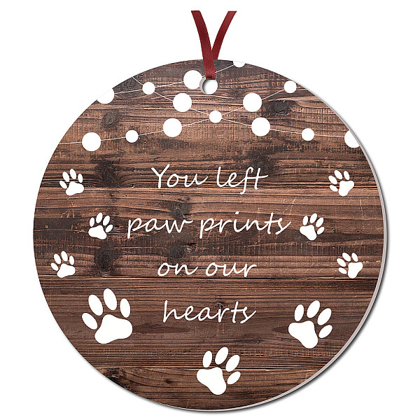 PandaHall CRASPIRE 1Pc Acrylic Memorial Flat Round Big Pendants Decorations, with 40CM Double Face Satin Ribbon, Christmas Theme, Footprint..., Brown
PandaHall CRASPIRE 1Pc Acrylic Memorial Flat Round Big Pendants Decorations, with 40CM Double Face Satin Ribbon, Christmas Theme, Footprint..., Brown