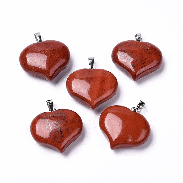 PandaHall Natural Red Jasper Pendants, Love Heart Charms, with Platinum Tone Brass Snap on Bails, 24~25.5x25x9.5~10mm, Hole: 8x2.8mm Red...
PandaHall Natural Red Jasper Pendants, Love Heart Charms, with Platinum Tone Brass Snap on Bails, 24~25.5x25x9.5~10mm, Hole: 8x2.8mm Red...