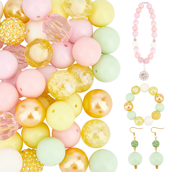 PandaHall 1 Set Mixed Style Acrylic Round Beads Sets, Yellow, 19~20mm, Hole: 2mm, about 50pcs/bag Acrylic Round Yellow
PandaHall 1 Set Mixed Style Acrylic Round Beads Sets, Yellow, 19~20mm, Hole: 2mm, about 50pcs/bag Acrylic Round Yellow