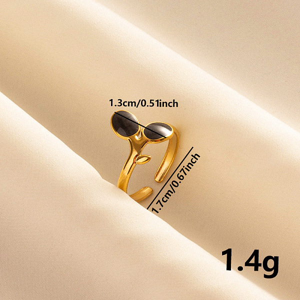 PandaHall Vintage French Style 304 Stainless Steel Enamel Cuff Ring, Leaf Wide Band Open Ring for Women, Golden 304 Stainless Steel Leaf
PandaHall Vintage French Style 304 Stainless Steel Enamel Cuff Ring, Leaf Wide Band Open Ring for Women, Golden 304 Stainless Steel Leaf