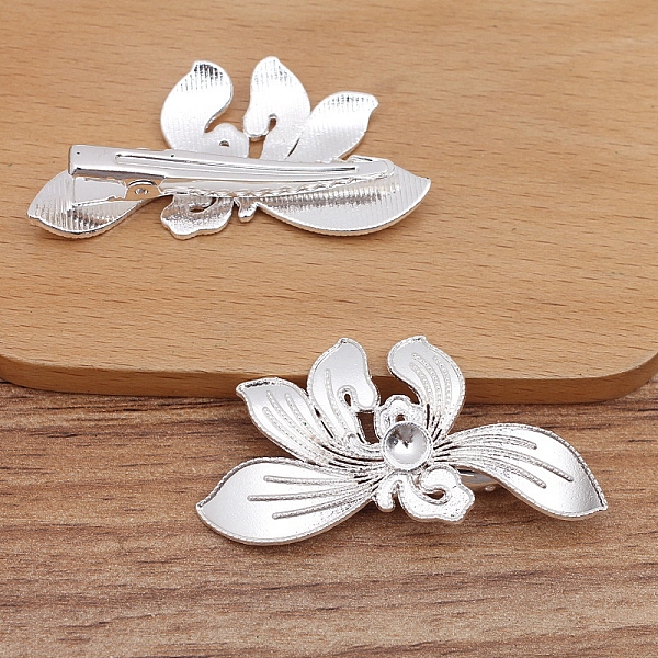 PandaHall Alloy Alligator Hair Clips Findings, Round Bead & Enamel Settings, with Iron Clips, Orchid Flower, Silver, 55x29mm, Fit for 5mm...
PandaHall Alloy Alligator Hair Clips Findings, Round Bead & Enamel Settings, with Iron Clips, Orchid Flower, Silver, 55x29mm, Fit for 5mm...
