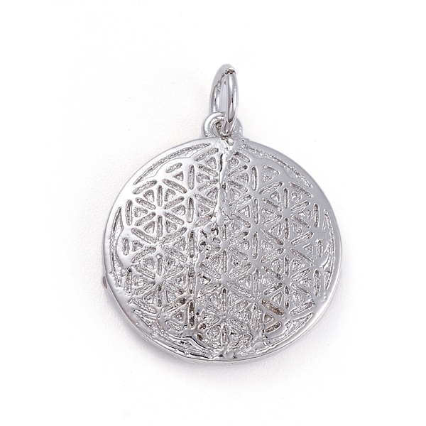 PandaHall Brass Pendants, Spiritual Charms, with Jump Ring, Flat Round with Flower of Life, Platinum, 19x17x3mm, Hole: 3mm Brass+Cubic...
PandaHall Brass Pendants, Spiritual Charms, with Jump Ring, Flat Round with Flower of Life, Platinum, 19x17x3mm, Hole: 3mm Brass+Cubic...
