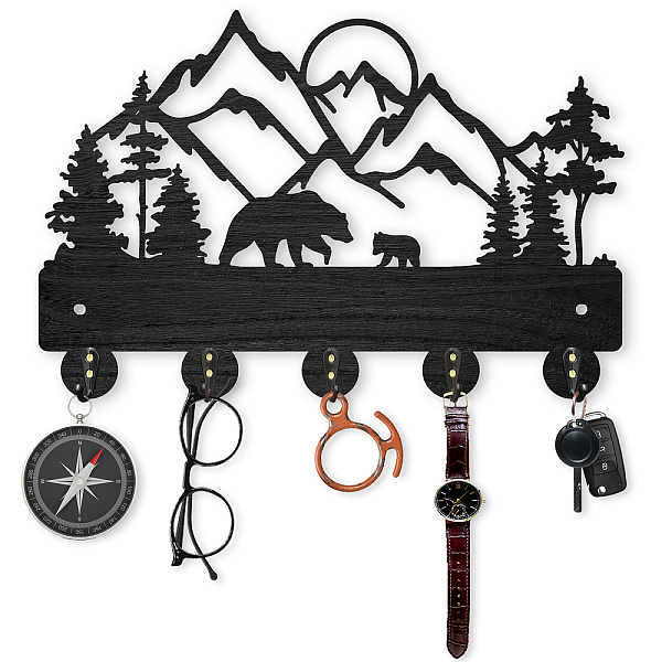 PandaHall MAYJOYDIY Mountain Forest Wall Mount Coat Rack Wooden Wall Coat Hanger Hooks Mountain Bear Key Holder 5 Metal Hooks 11.8×8inch for..., Black
PandaHall MAYJOYDIY Mountain Forest Wall Mount Coat Rack Wooden Wall Coat Hanger Hooks Mountain Bear Key Holder 5 Metal Hooks 11.8×8inch for..., Black