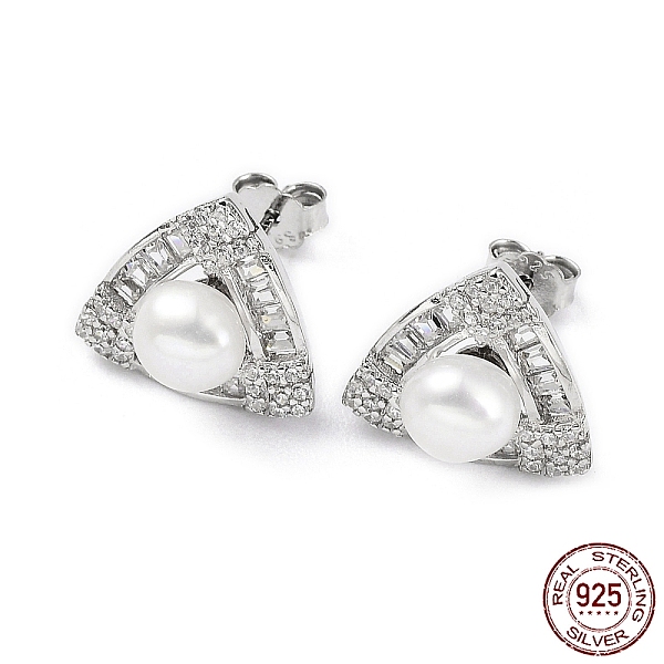 PandaHall Rhodium Plated 925 Sterling Silver Micro Pave Cubic Zirconia Triangle Stud Earrings for Women, Natural Pearls Beaded Earrings...
PandaHall Rhodium Plated 925 Sterling Silver Micro Pave Cubic Zirconia Triangle Stud Earrings for Women, Natural Pearls Beaded Earrings...