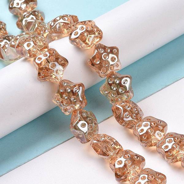 PandaHall Transparent Electroplate Glass Beads Strands, Rainbow Plated, Star, Sandy Brown, 15x15x9mm, Hole: 1.2mm, about 45pcs/strand, 23.62...
PandaHall Transparent Electroplate Glass Beads Strands, Rainbow Plated, Star, Sandy Brown, 15x15x9mm, Hole: 1.2mm, about 45pcs/strand, 23.62...
