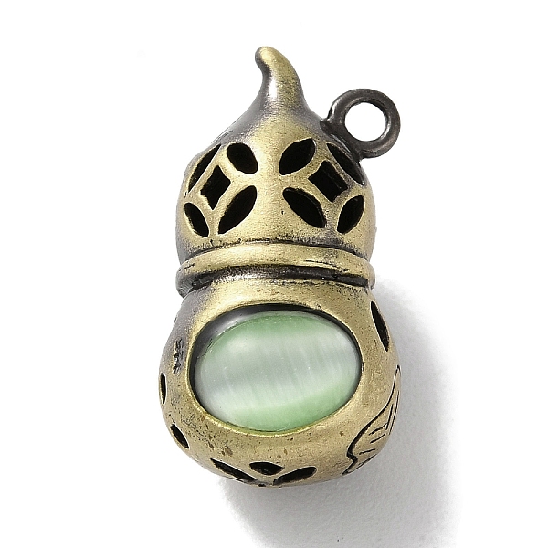 PandaHall Brass Pendants, with Cat Eye, Cadmium Free & Lead Free, Gourd, Honeydew, 23x12.5x11.5mm, Hole: 1.8mm Brass Others Green
PandaHall Brass Pendants, with Cat Eye, Cadmium Free & Lead Free, Gourd, Honeydew, 23x12.5x11.5mm, Hole: 1.8mm Brass Others Green