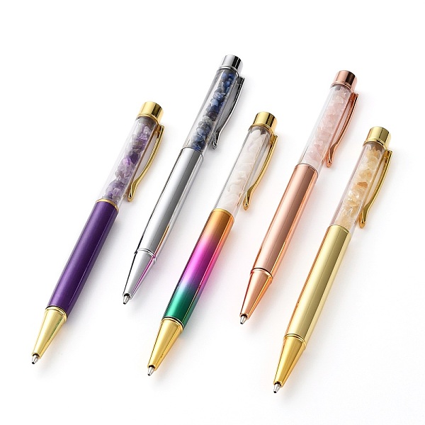PandaHall Ballpoint Pens, with Natural Mixed Stone Chip Beads, 14.1x1.3x0.95cm Mixed Stone Multicolor
PandaHall Ballpoint Pens, with Natural Mixed Stone Chip Beads, 14.1x1.3x0.95cm Mixed Stone Multicolor