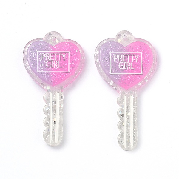 PandaHall Two Tone Resin Big Pendants, Glitter Powder, Heart Key with Word PRETTY GIRL, Mauve, 59x30x6mm, Hole: 2.3mm Resin Key Purple
PandaHall Two Tone Resin Big Pendants, Glitter Powder, Heart Key with Word PRETTY GIRL, Mauve, 59x30x6mm, Hole: 2.3mm Resin Key Purple